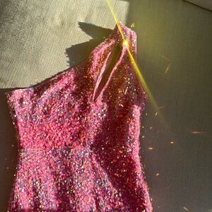 Glitter one shoulder dress